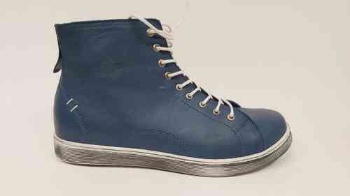 Andrea Conti 0341500-274, sininen (jeans) pehmeänahkainen varsitennari